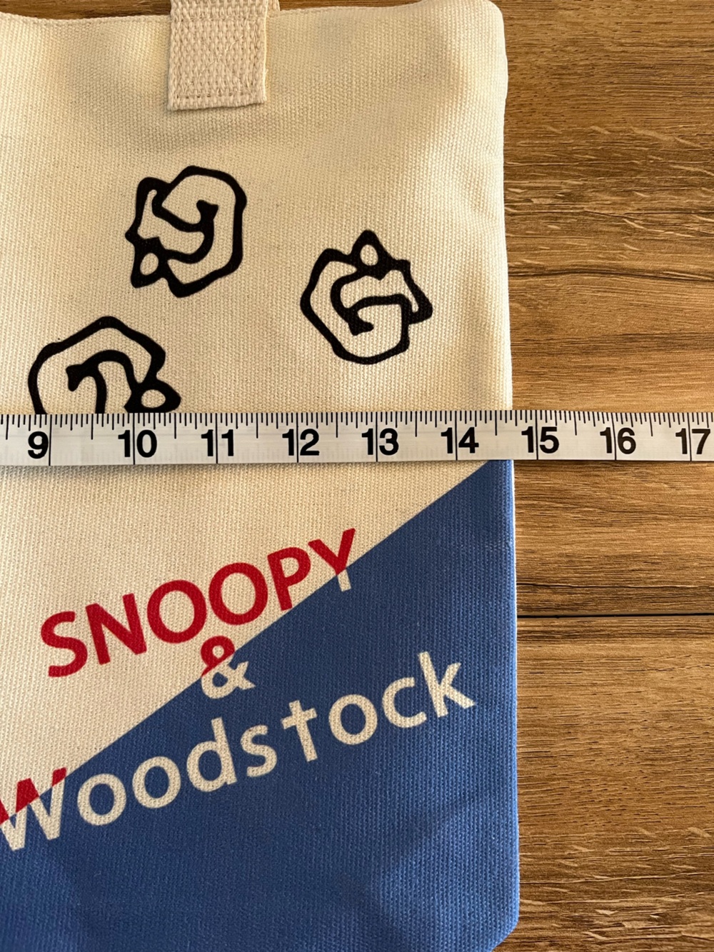 Snoopy & Woodstock Cream Canvas Tote Bag - Picture 6 of 8